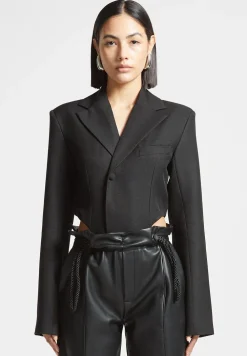 Tailored High Leg Blazer Bodysuit