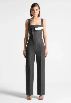 Tailored Pinstripe Jumpsuit