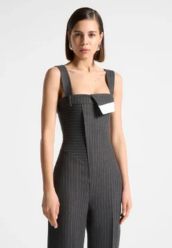 Tailored Pinstripe Jumpsuit