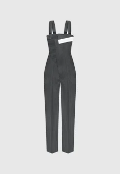 Tailored Pinstripe Jumpsuit