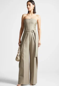 Tailored Pleat Jumpsuit With Belt