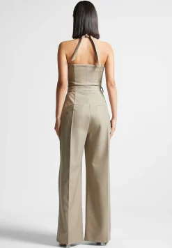 Tailored Pleat Jumpsuit With Belt