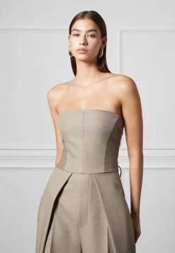 Tailored Pleat Jumpsuit With Belt