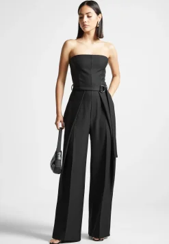 Tailored Pleat Jumpsuit With Belt