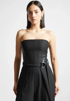 Tailored Pleat Jumpsuit With Belt