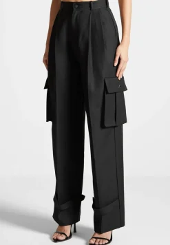 Tailored Pleated Cargo Trousers
