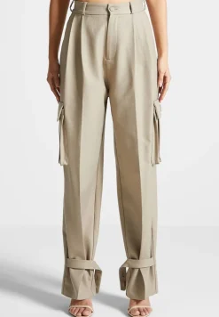 Tailored Pleated Cargo Trousers