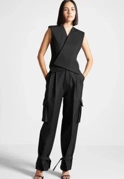Tailored Pleated Cargo Trousers