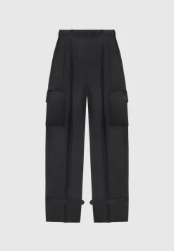 Tailored Pleated Cargo Trousers