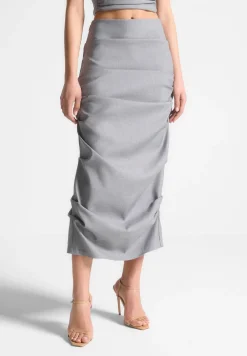 Tailored Tacked Midaxi Skirt