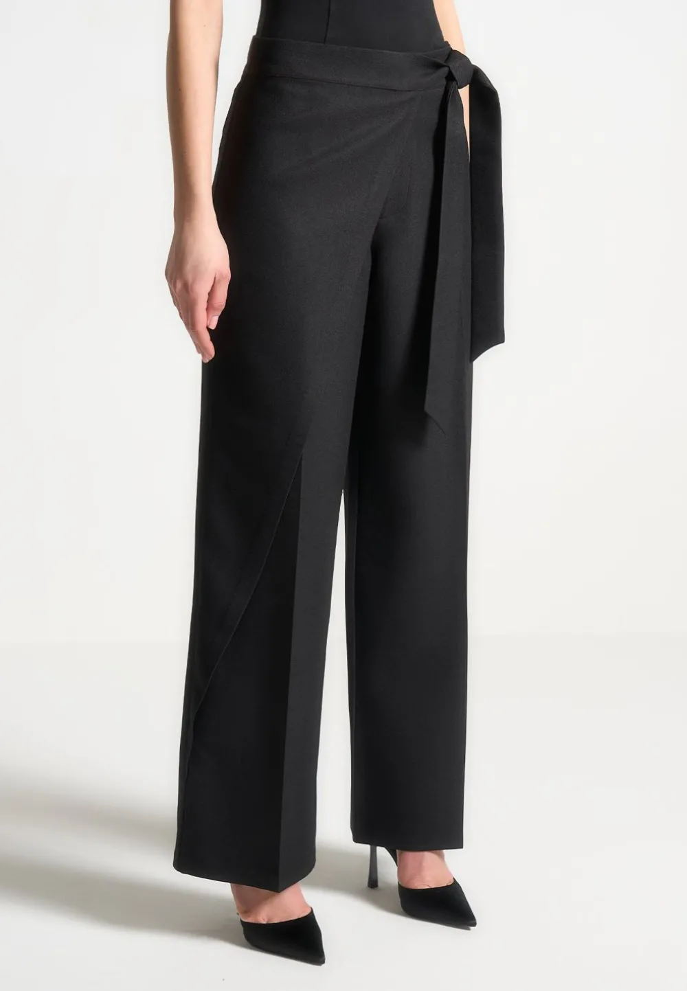 Tailored Wrap Trousers With Tie