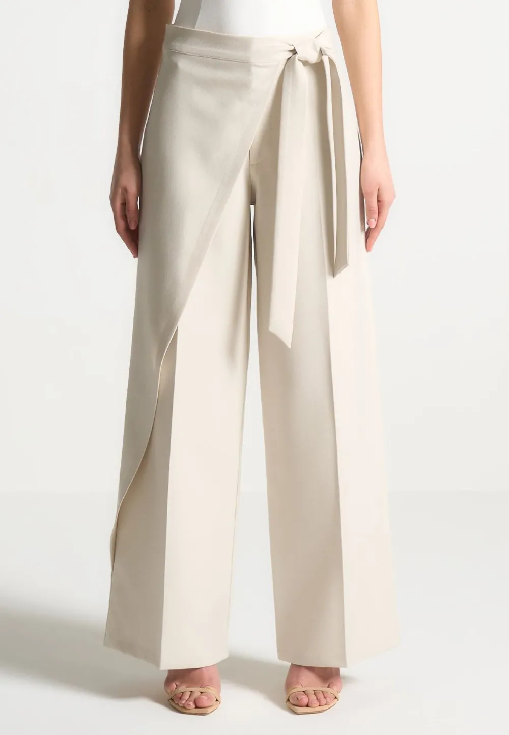 Tailored Wrap Trousers With Tie