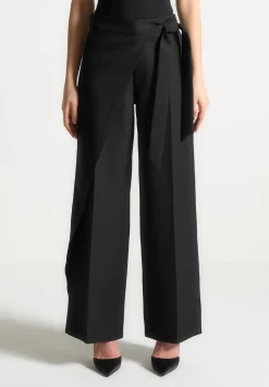 Tailored Wrap Trousers With Tie