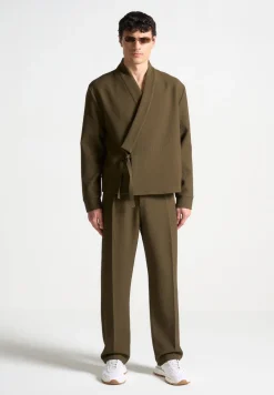 Textured Kimono Wrap Jacket