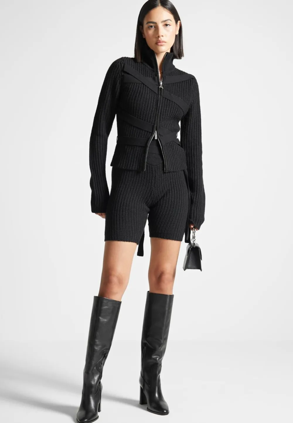 Tie-Up Knitted Cardigan