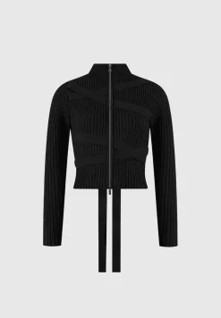 Tie-Up Knitted Cardigan