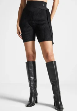 Tie-Up Knitted Cycling Shorts