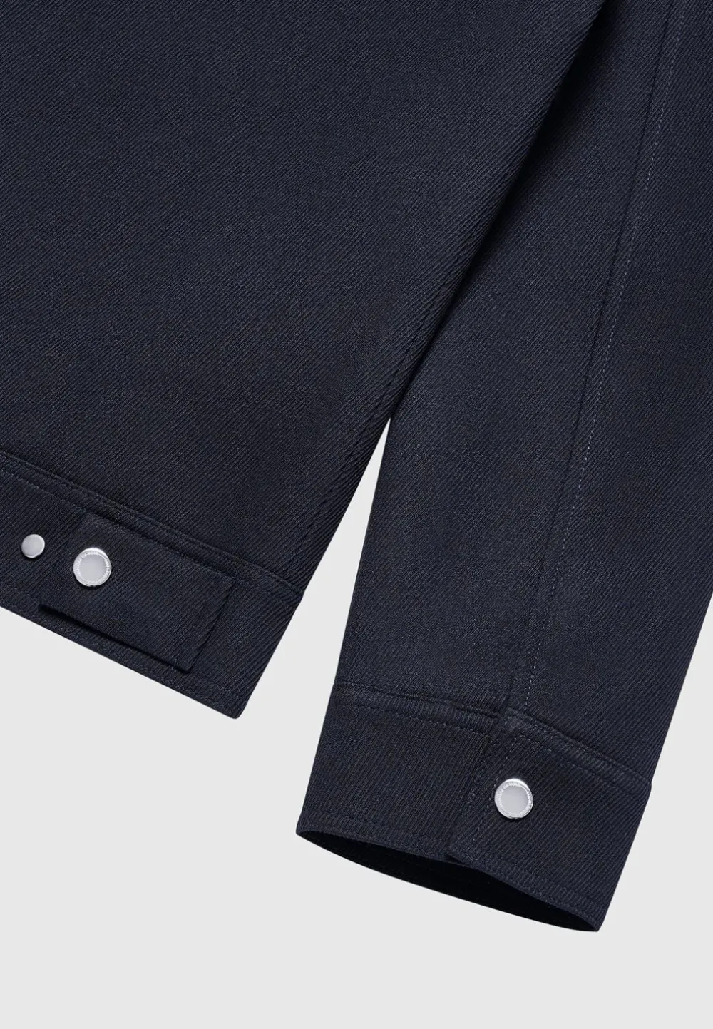 Twill Trucker Jacket With Velvet Collar