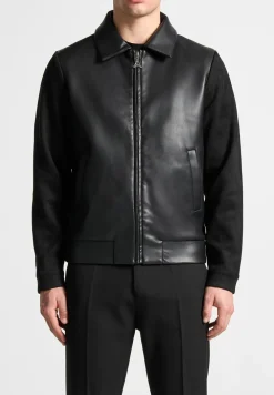 Vegan Leather & Suede Jacket