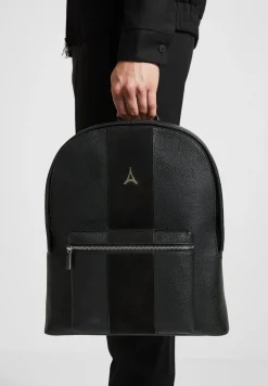 Vegan Leather Backpack With Suede Panel