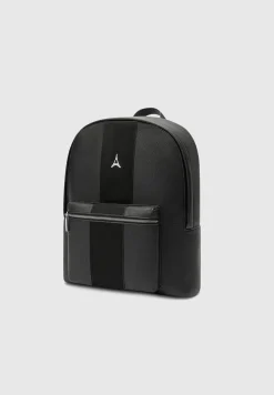 Vegan Leather Backpack With Suede Panel