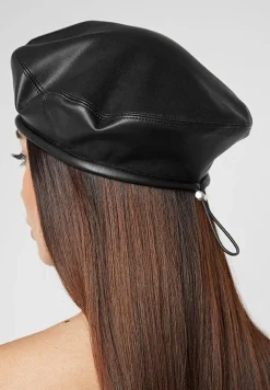 Vegan Leather Beret