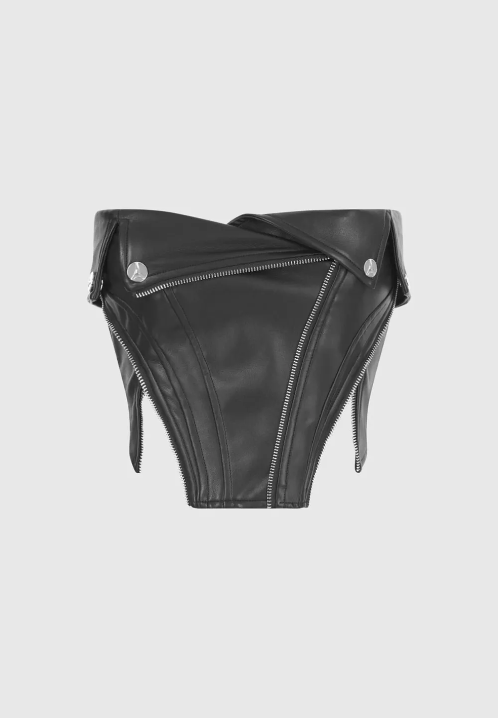 Vegan Leather Biker Corset
