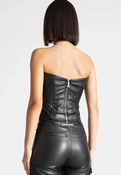 Vegan Leather Biker Corset