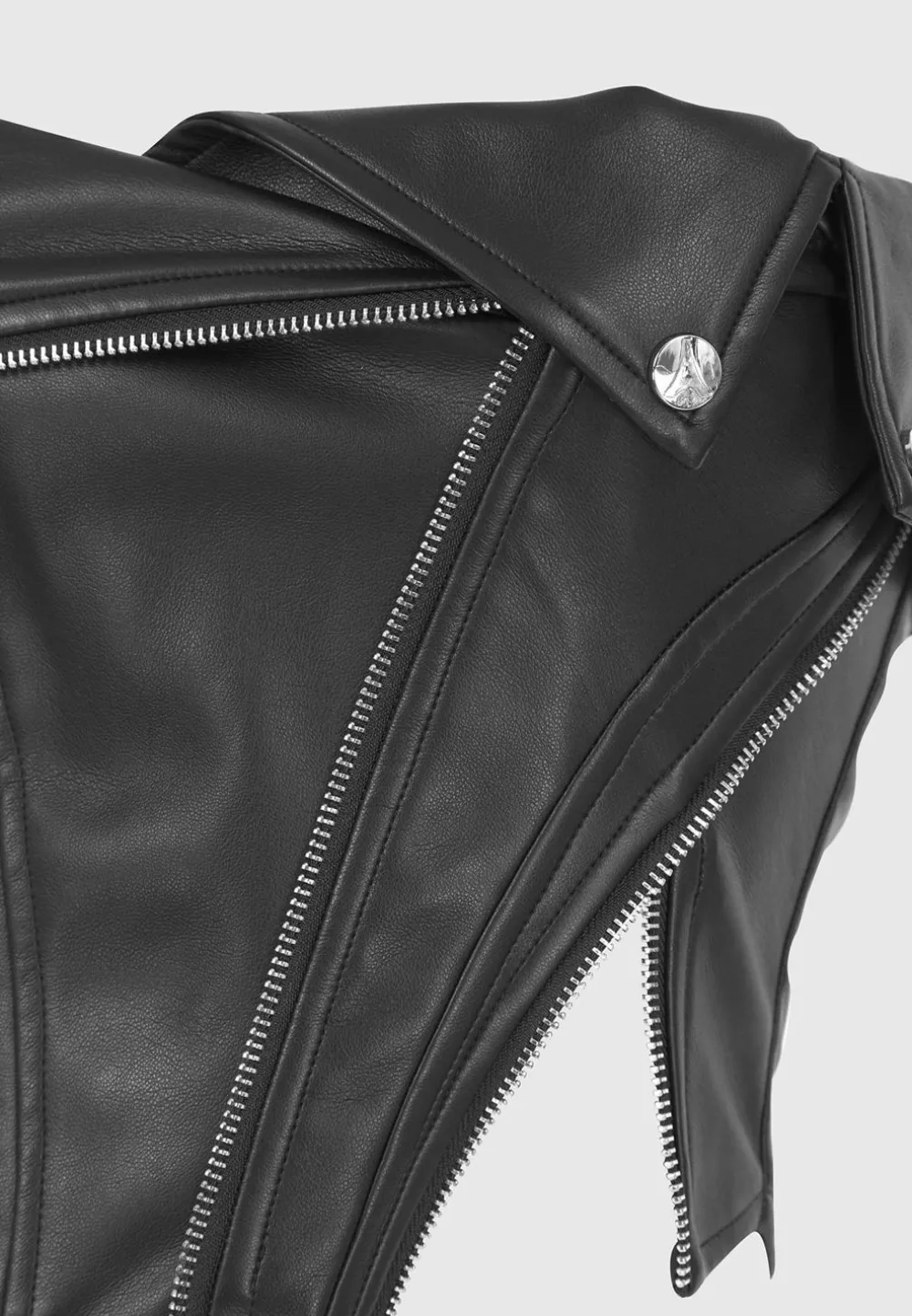 Vegan Leather Biker Corset
