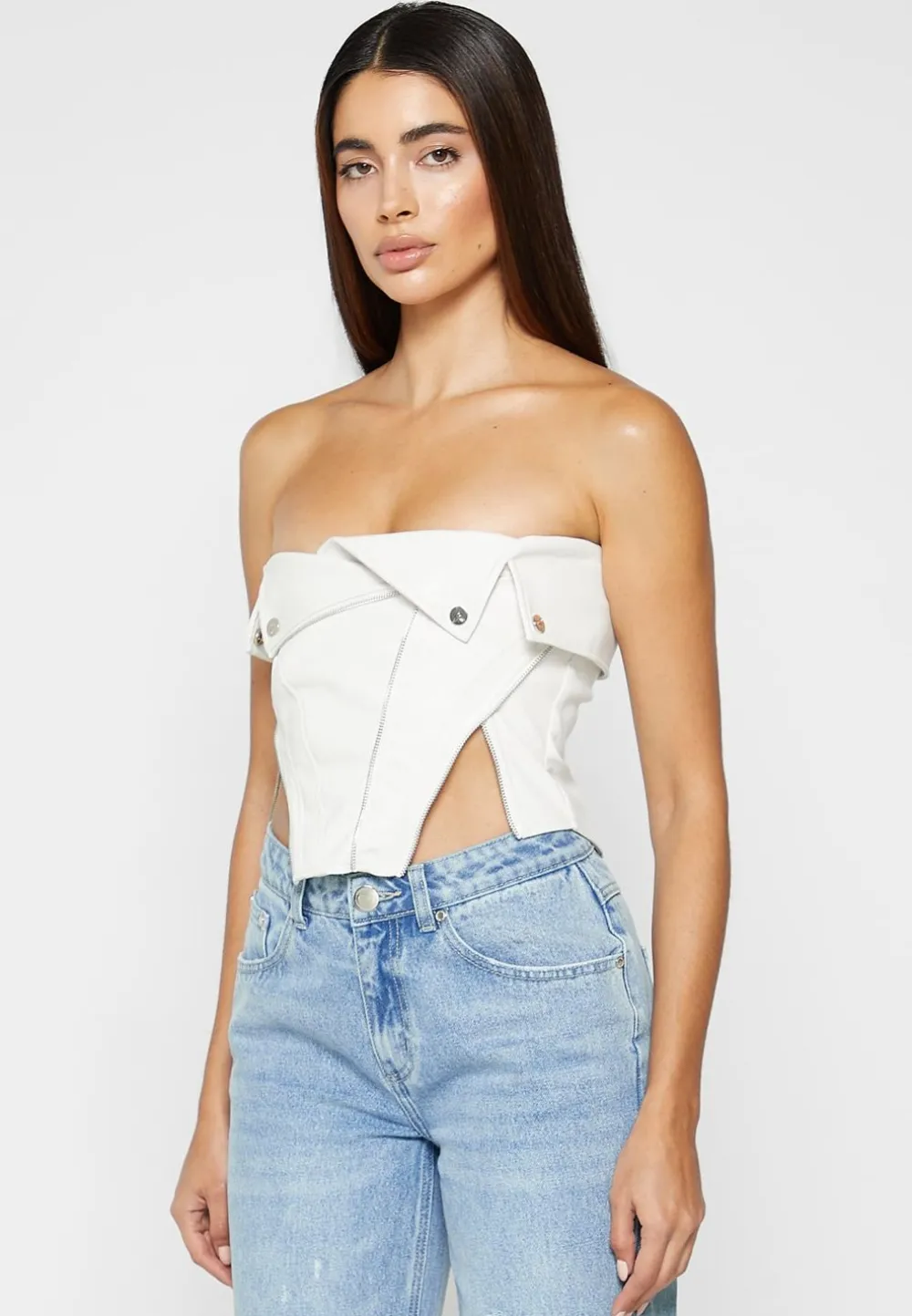 Vegan Leather Biker Corset