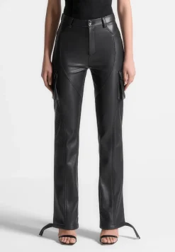 Vegan Leather Biker Trousers