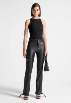 Vegan Leather Biker Trousers
