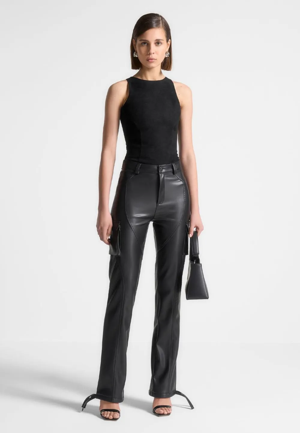 Vegan Leather Biker Trousers