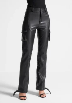 Vegan Leather Biker Trousers