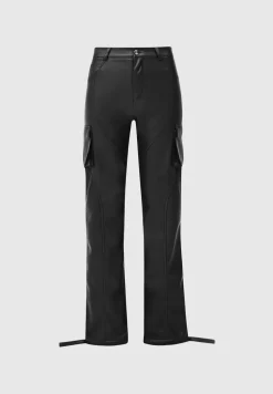 Vegan Leather Biker Trousers