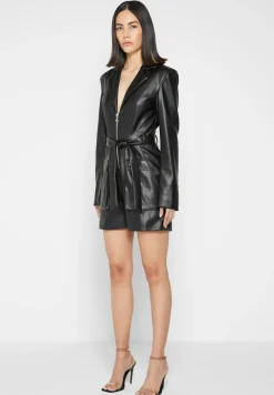 Vegan Leather Blazer Playsuit