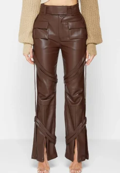 Vegan Leather Carpenter Cargo Trousers