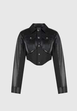 Vegan Leather Contour Jacket