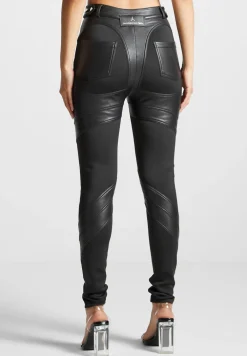 Vegan Leather Contour Leggings