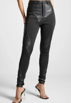 Vegan Leather Contour Leggings
