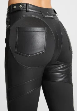 Vegan Leather Contour Leggings