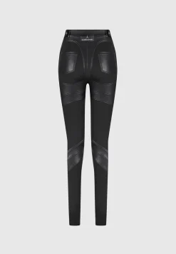 Vegan Leather Contour Leggings