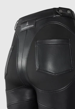 Vegan Leather Contour Leggings