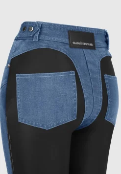 Vegan Leather Contour Skinny Jeans