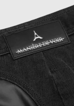 Vegan Leather Contour Skinny Jeans