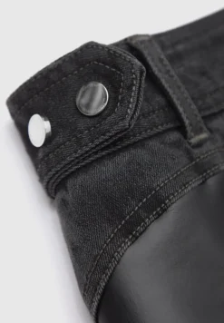 Vegan Leather Contour Skinny Jeans