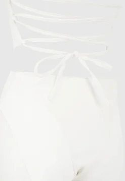 Vegan Leather Corset Lace Up Jumpsuit