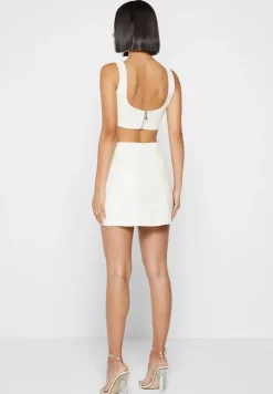 Vegan Leather Corset Mini Dress