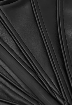 Vegan Leather Corset Top