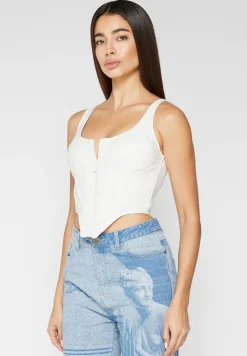 Vegan Leather Corset Top